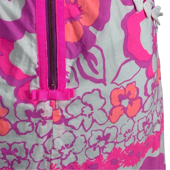 LILLY PULITZER PEARL 48472 PANSY DANCE COTTON SHEATH MINI ORANGE PINK DRESS - Picture 12 of 15